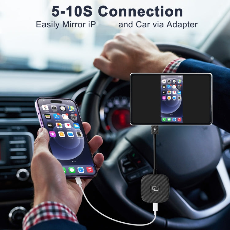 Carbon Fiber USB + USB-C / Type-C Carplay to Car Mirror Adapter for iPhone ÎҵÄÉ̵ê