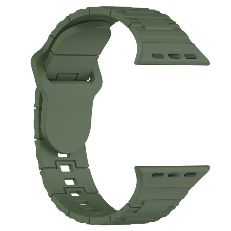 Square Buckle Armor Style Silicone Watch Band, Series 10