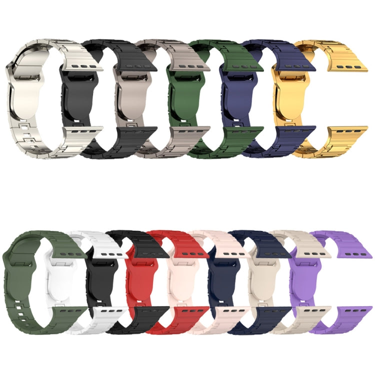 Square Buckle Armor Style Silicone Watch Band, Series 1