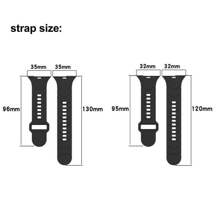 Square Buckle Armor Style Silicone Watch Band, Series 1