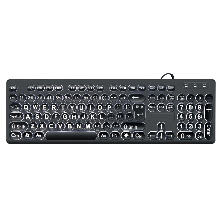 MC-K315 104 Keys Large Characters Blacklit Wired Keyboard