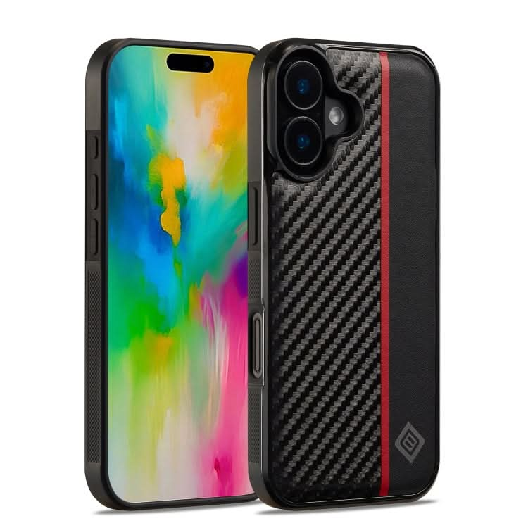 LC.IMEEKE 3 in 1 Carbon Fiber Texture Shockproof Phone Case