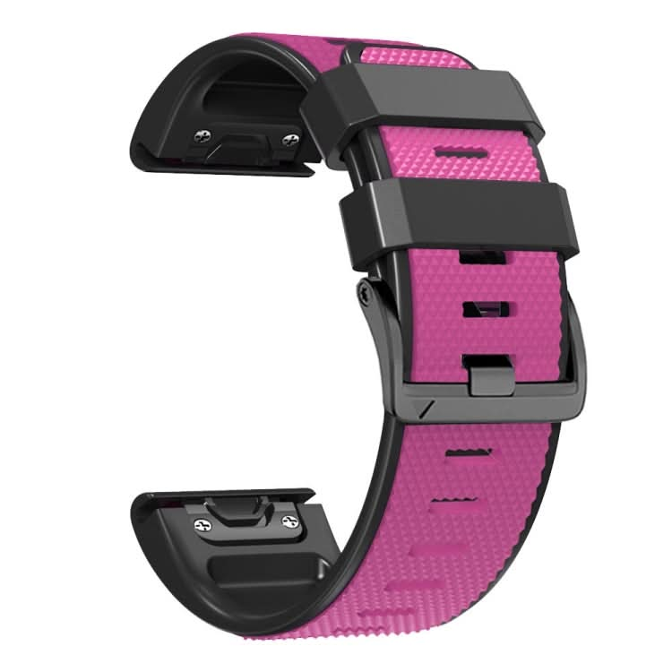 Screw Buckle Diamond Texture Two Color Silicone Watch Band