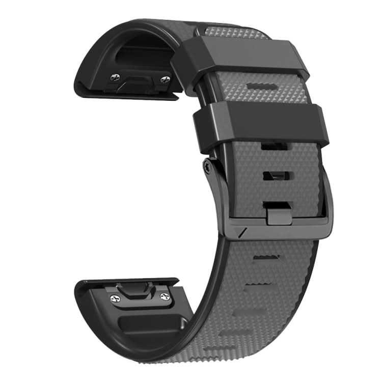 Screw Buckle Diamond Texture Two Color Silicone Watch Band