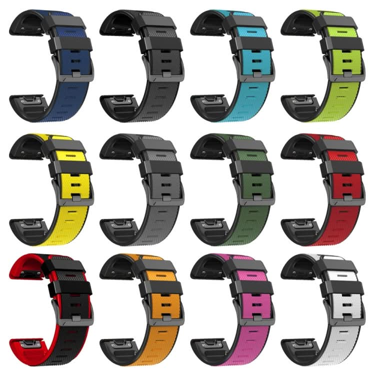 Screw Buckle Diamond Texture Two Color Silicone Watch Band