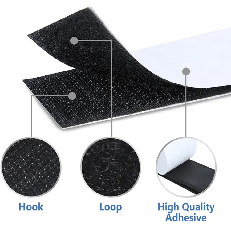 2.5cm Nylon Garment Textile Accessories With Double Sided Adhesive Hook and Loop Fastener, Length: 5m-Reluova