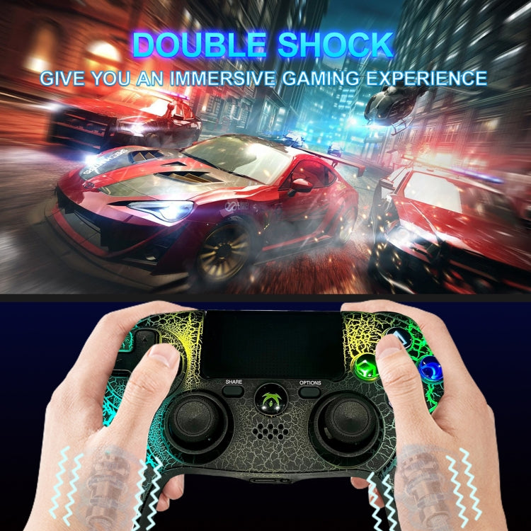 Crack Pattern RGB Light Wireless Game Controller for PS4 / PC / Android / iOS Reluova