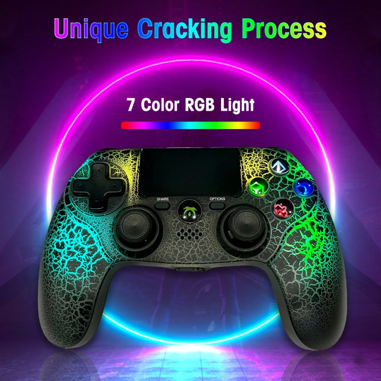 Crack Pattern RGB Light Wireless Game Controller for PS4 / PC / Android / iOS Reluova