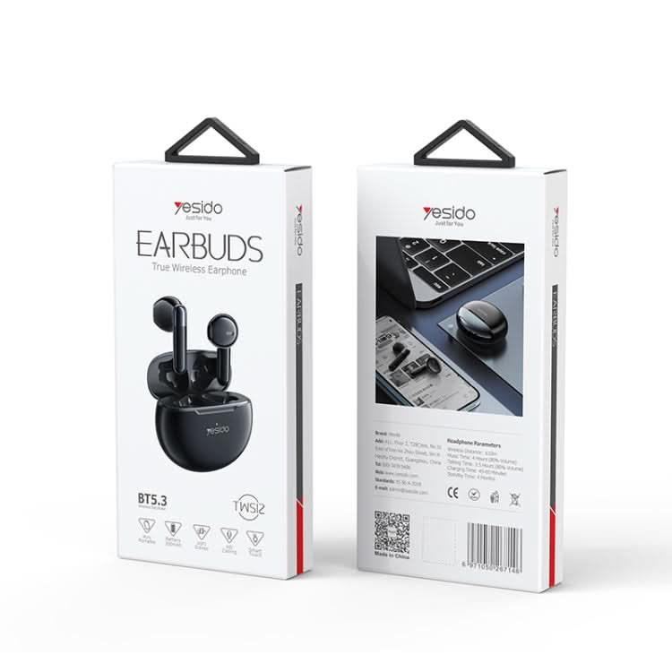 Yesido TWS12 TWS True Wireless Bluetooth Noise Reduction Earphone