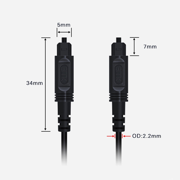 EMK Digital Audio Optical Fiber Cable Plastic Speaker Balance Cable, Series 2 My Store