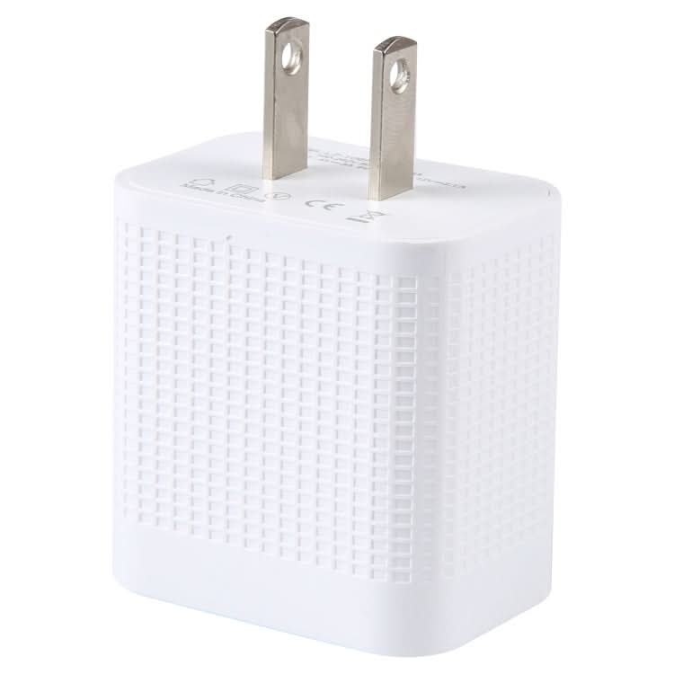 LZ-106PD 25W USB-C / Type-C Ports Plaid Pattern Travel Charger