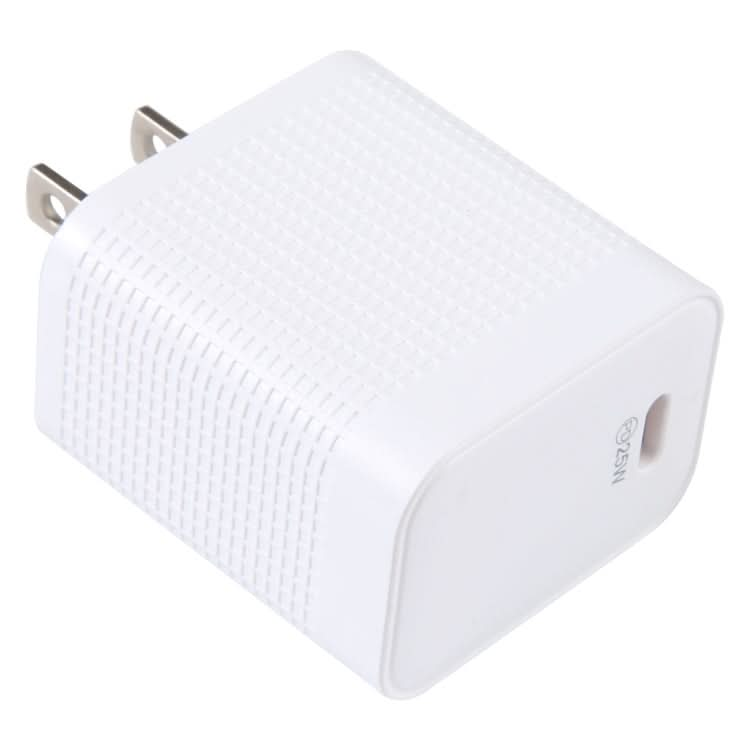 LZ-106PD 25W USB-C / Type-C Ports Plaid Pattern Travel Charger