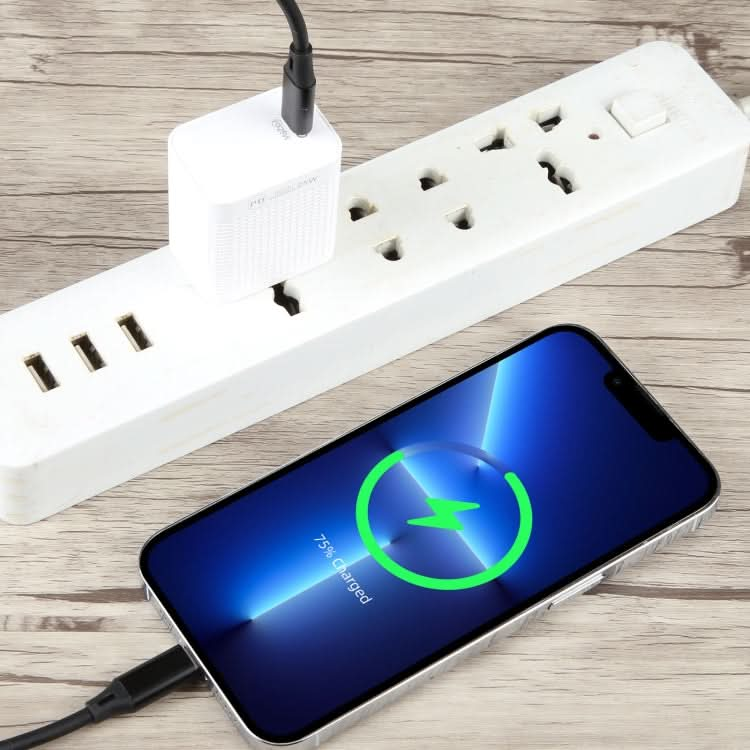 LZ-106PD 25W USB-C / Type-C Ports Plaid Pattern Travel Charger