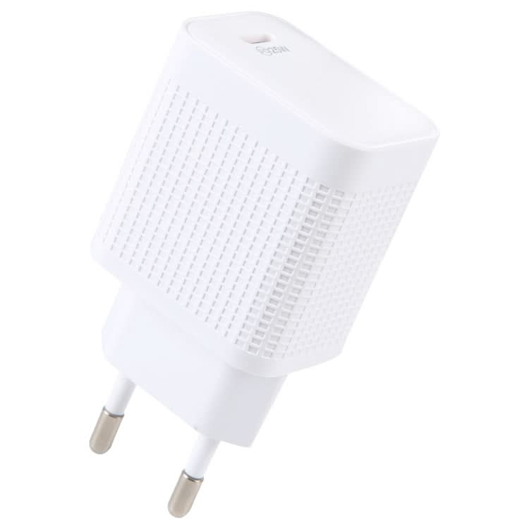 LZ-106PD 25W USB-C / Type-C Ports Plaid Pattern Travel Charger