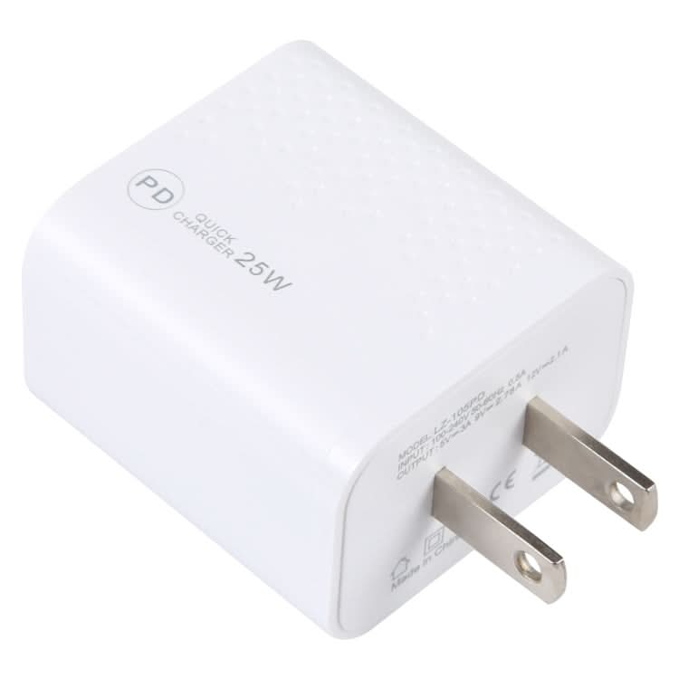 LZ-105PD 25W USB-C / Type-C Ports Dot Pattern Travel Charger