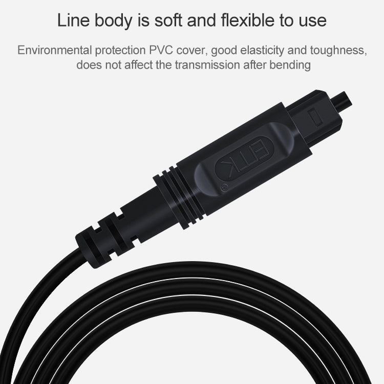 EMK Square Port to Square Port Digital Audio Speaker Optical Fiber Connecting Cable, Series 1 My Store