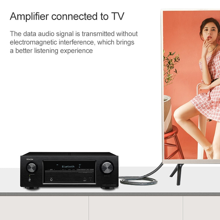 EMK Square Port to Square Port Digital Audio Speaker Optical Fiber Connecting Cable, Series 1 My Store