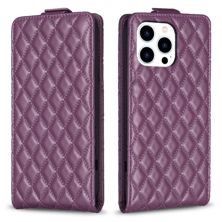 Diamond Lattice Vertical Flip Leather Phone Case, Series 4