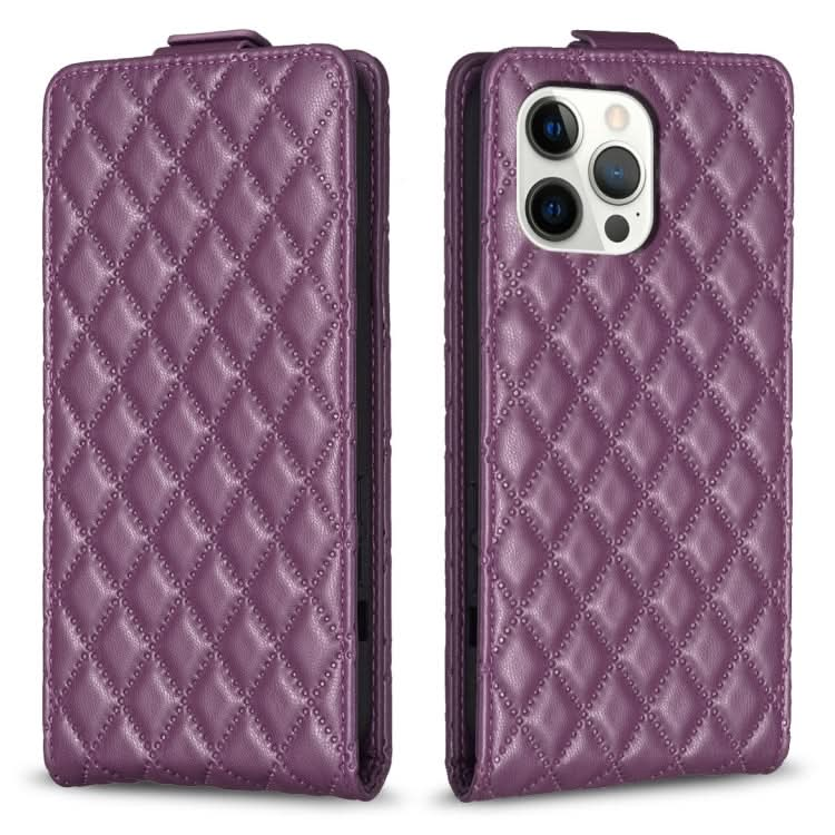 Diamond Lattice Vertical Flip Leather Phone Case, Series 3