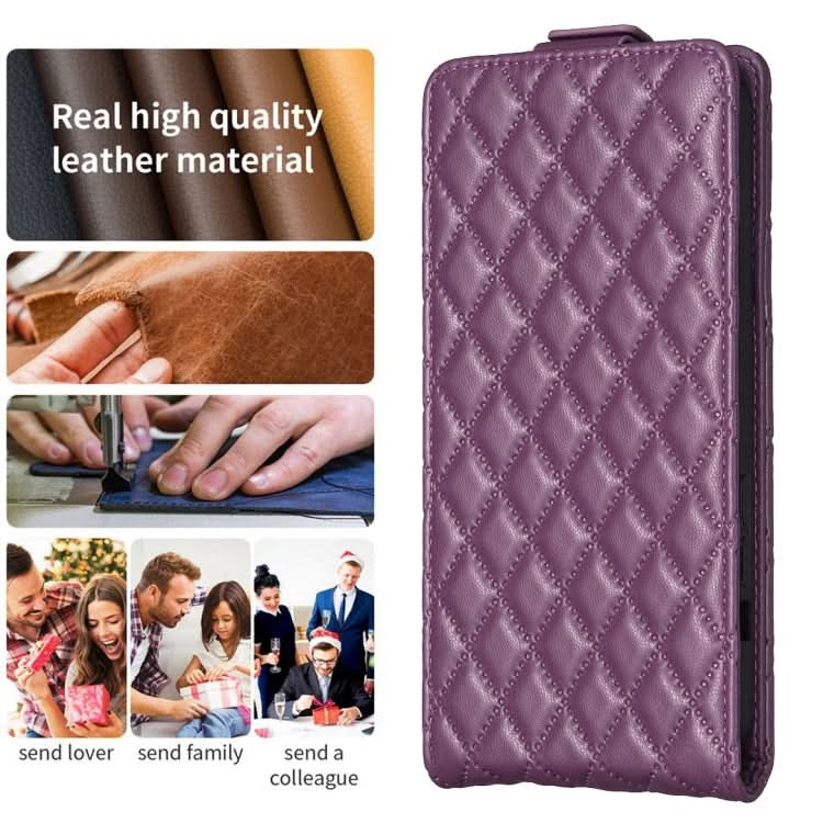 Diamond Lattice Vertical Flip Leather Phone Case, Series 4