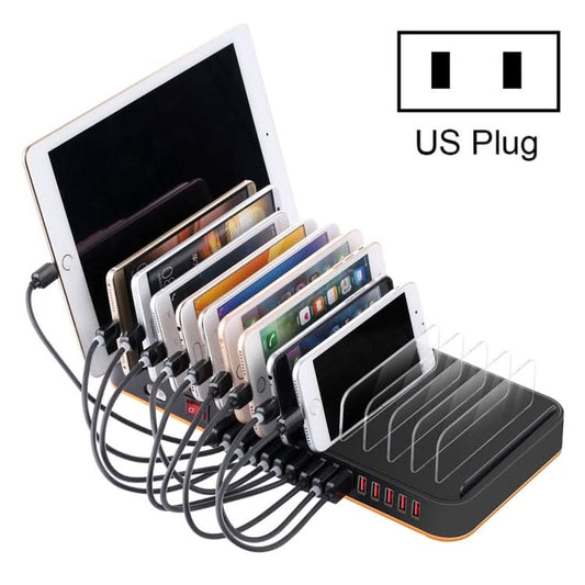 WLX-815P 180W 15 Ports USB Fast Charging Dock Smart Charger with Holder