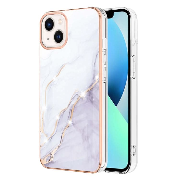 Electroplating Marble Pattern Dual-side IMD TPU Shockproof Phone Case, Series 1