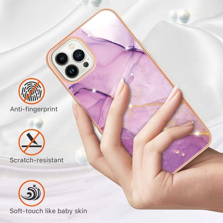 Electroplating Marble Pattern Dual-side IMD TPU Shockproof Phone Case, Series 1