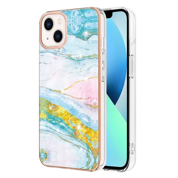 Electroplating Marble Pattern Dual-side IMD TPU Shockproof Phone Case, Series 1