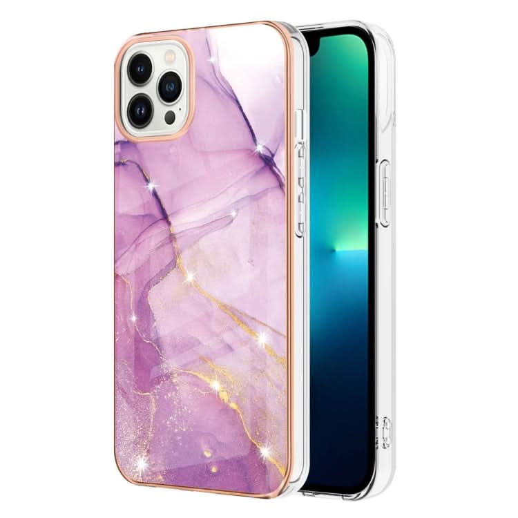 Electroplating Marble Pattern Dual-side IMD TPU Shockproof Phone Case, Series 2