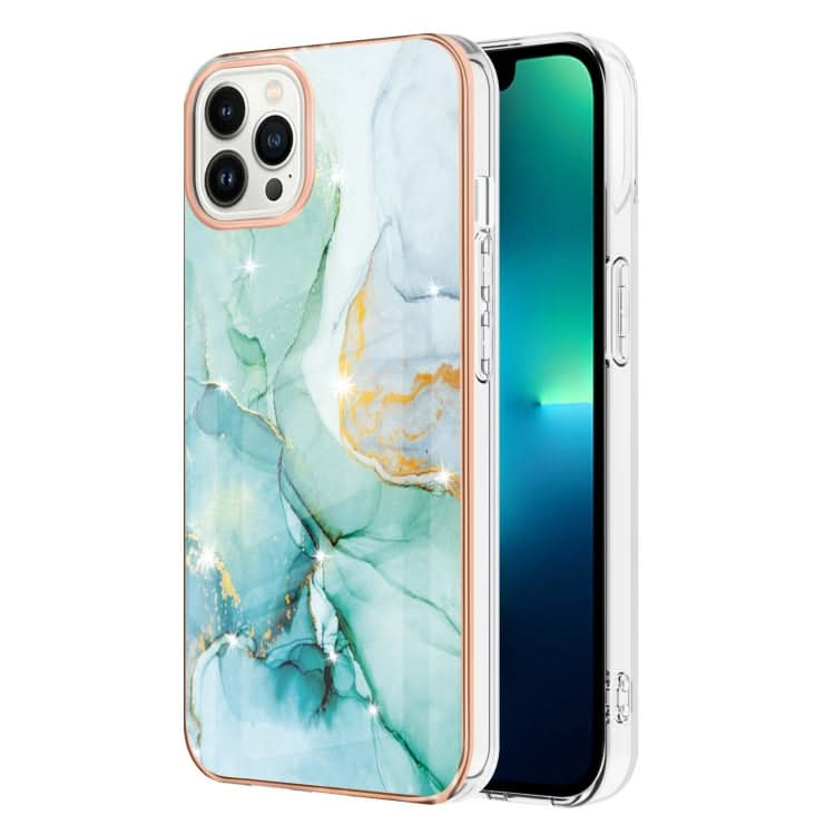 Electroplating Marble Pattern Dual-side IMD TPU Shockproof Phone Case, Series 2