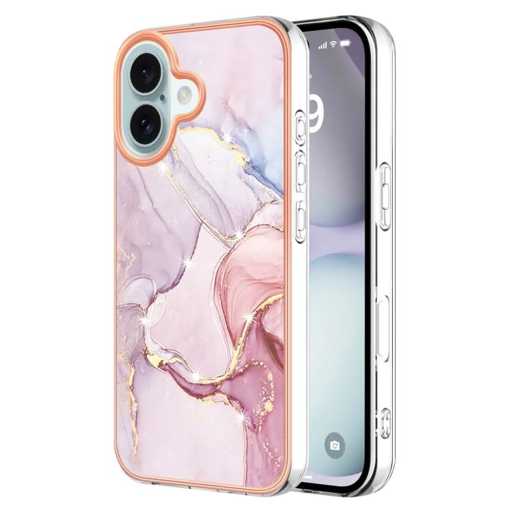 Electroplating Marble Pattern Dual-side IMD TPU Shockproof Phone Case, Series 2