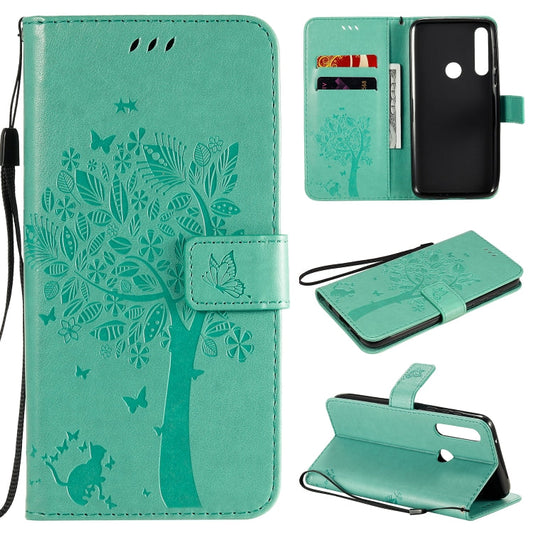 Tree & Cat Embossed Pattern Horizontal Flip Leather Case with Holder & Card Slots & Wallet & Lanyard, Series 9 My Store