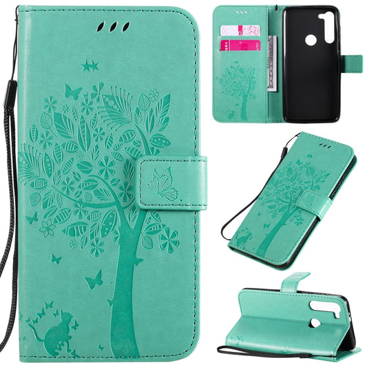 Tree & Cat Embossed Pattern Horizontal Flip Leather Case with Holder & Card Slots & Wallet & Lanyard, Series 8 My Store