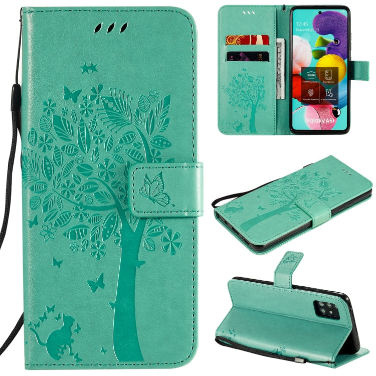 Tree & Cat Embossed Pattern Horizontal Flip Leather Case with Holder & Card Slots & Wallet & Lanyard, Series 7 My Store