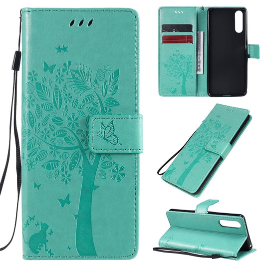 Tree & Cat Embossed Pattern Horizontal Flip Leather Case with Holder & Card Slots & Wallet & Lanyard, Series 11 My Store