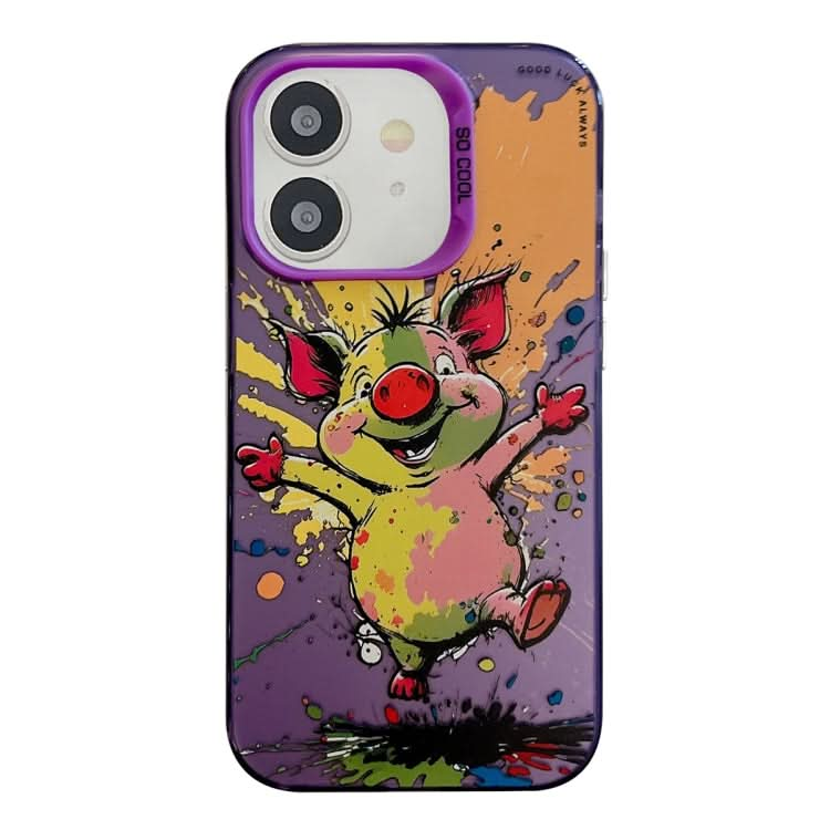 Animal Pattern Oil Painting Series PC + TPU Phone Case, Series 1