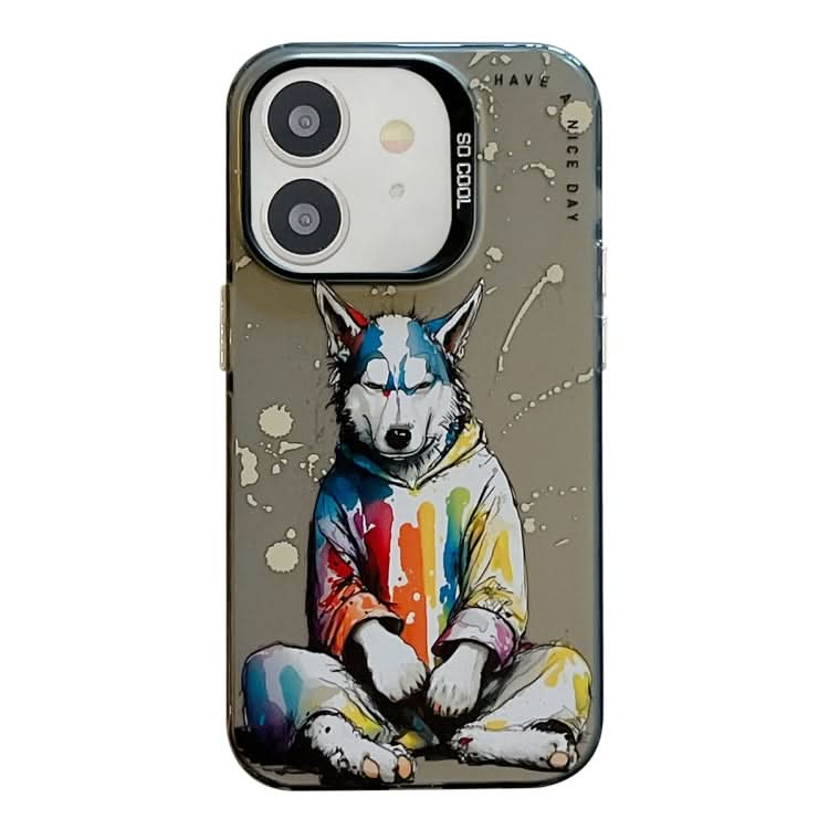 Animal Pattern Oil Painting Series PC + TPU Phone Case, Series 1