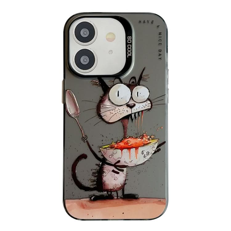 Animal Pattern Oil Painting Series PC + TPU Phone Case, Series 2