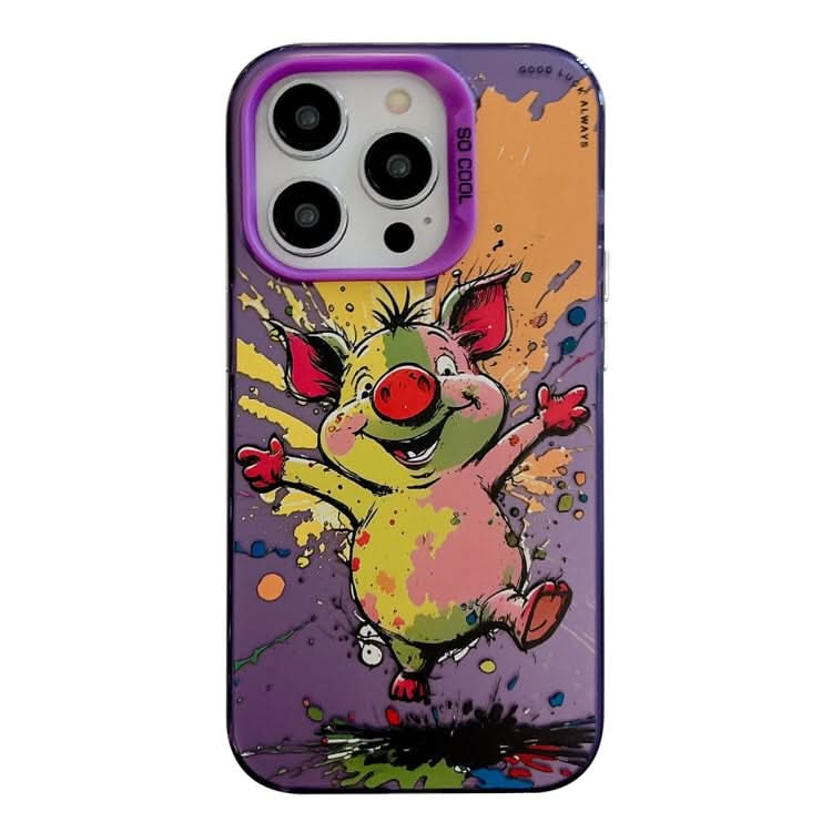 Animal Pattern Oil Painting Series PC + TPU Phone Case, Series 8