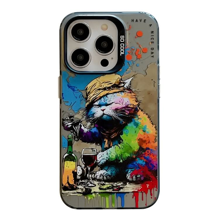 Animal Pattern Oil Painting Series PC + TPU Phone Case, Series 8