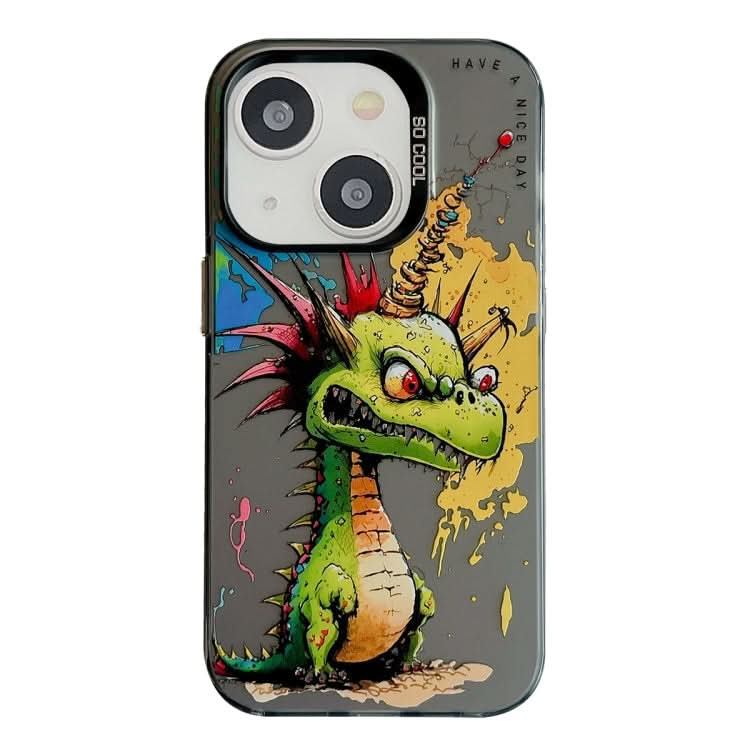 Animal Pattern Oil Painting Series PC + TPU Phone Case, Series 19