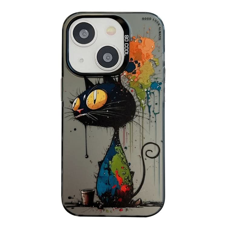 Animal Pattern Oil Painting Series PC + TPU Phone Case, Series 19