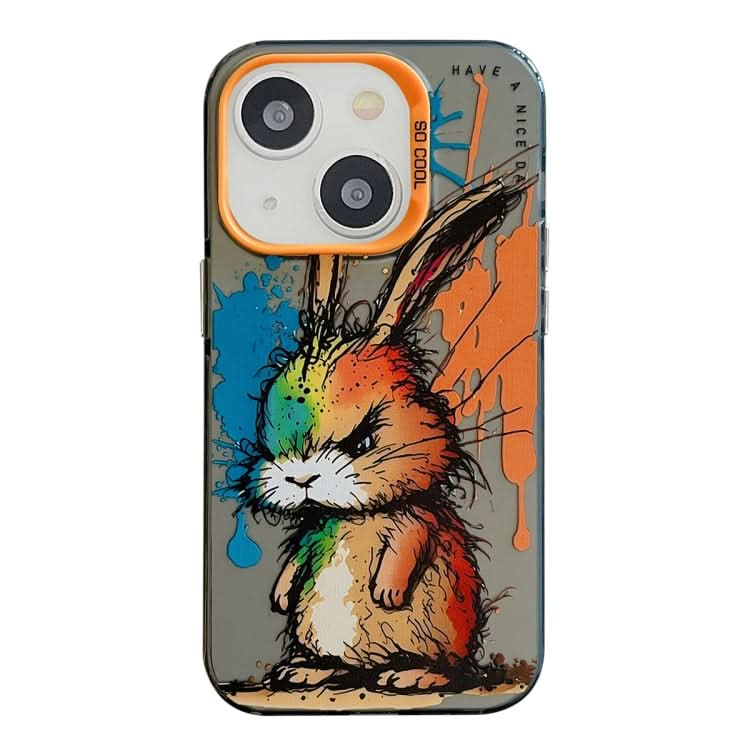 Animal Pattern Oil Painting Series PC + TPU Phone Case, Series 19