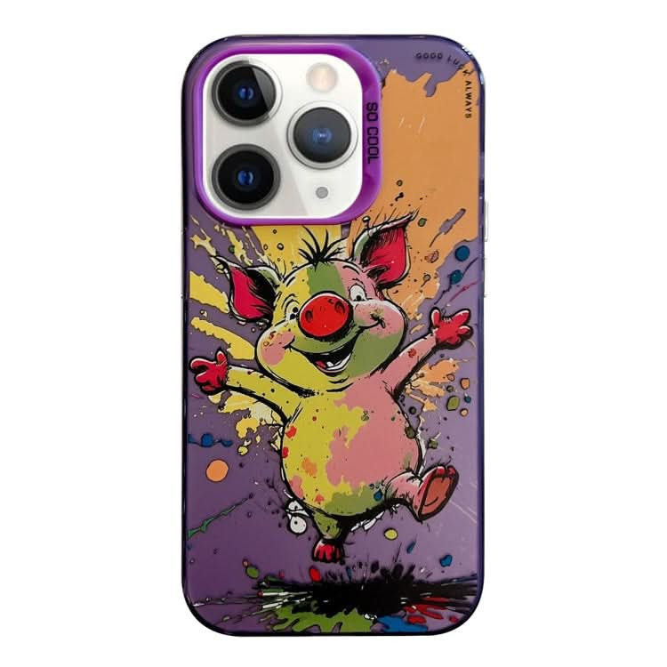 Animal Pattern Oil Painting Series PC + TPU Phone Case, Series 10