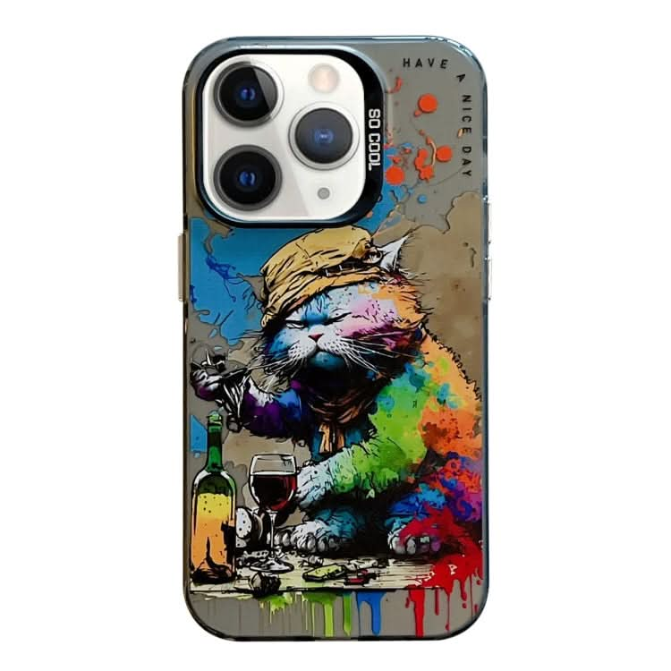 Animal Pattern Oil Painting Series PC + TPU Phone Case, Series 10