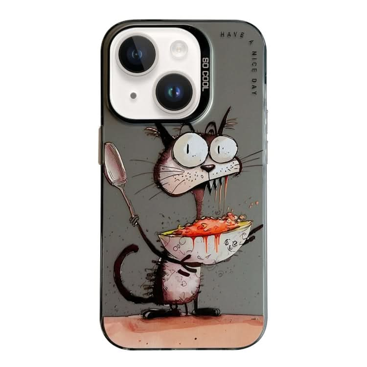 Animal Pattern Oil Painting Series PC + TPU Phone Case, Series 21