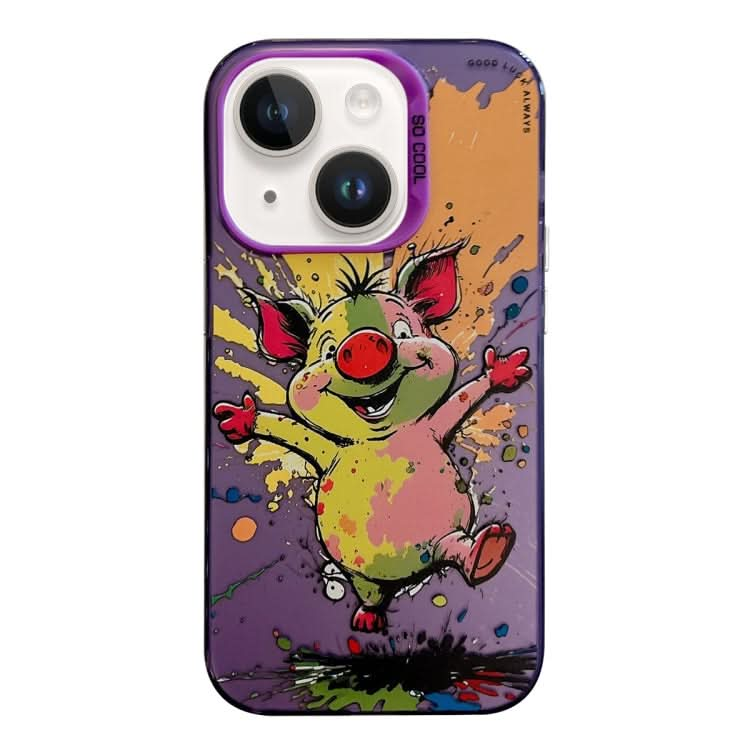 Animal Pattern Oil Painting Series PC + TPU Phone Case, Series 21