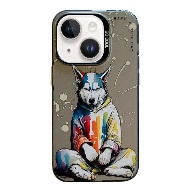 Animal Pattern Oil Painting Series PC + TPU Phone Case, Series 21