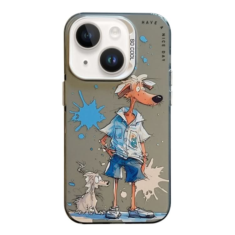 Animal Pattern Oil Painting Series PC + TPU Phone Case, Series 21