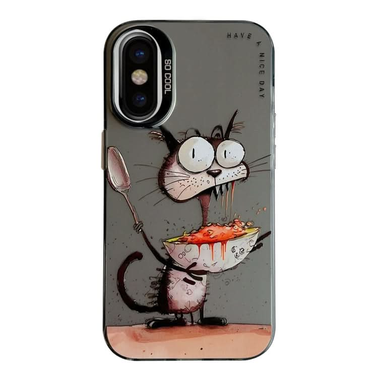 Animal Pattern Oil Painting Series PC + TPU Phone Case, Series 16